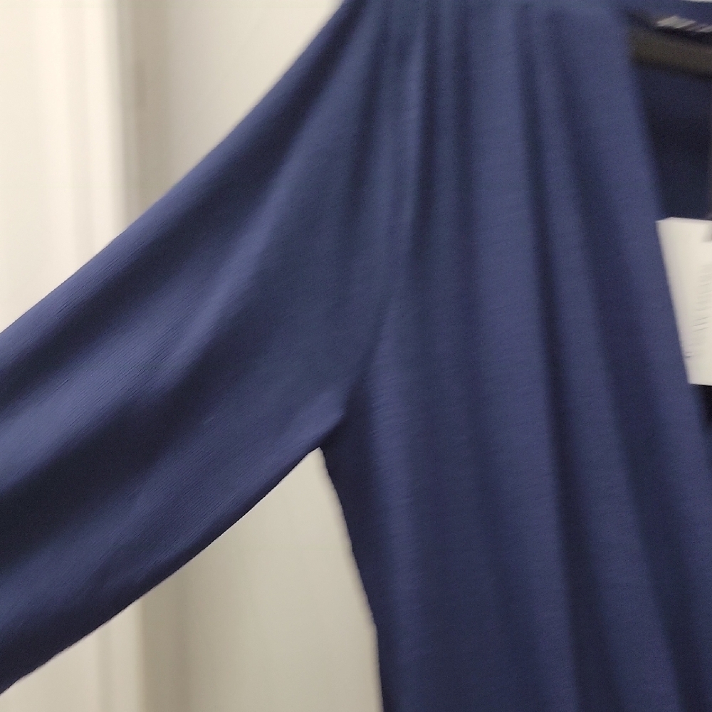 41 Hawthorn Navy Draped Wrap-Front Blouse - Picture 8 of 13